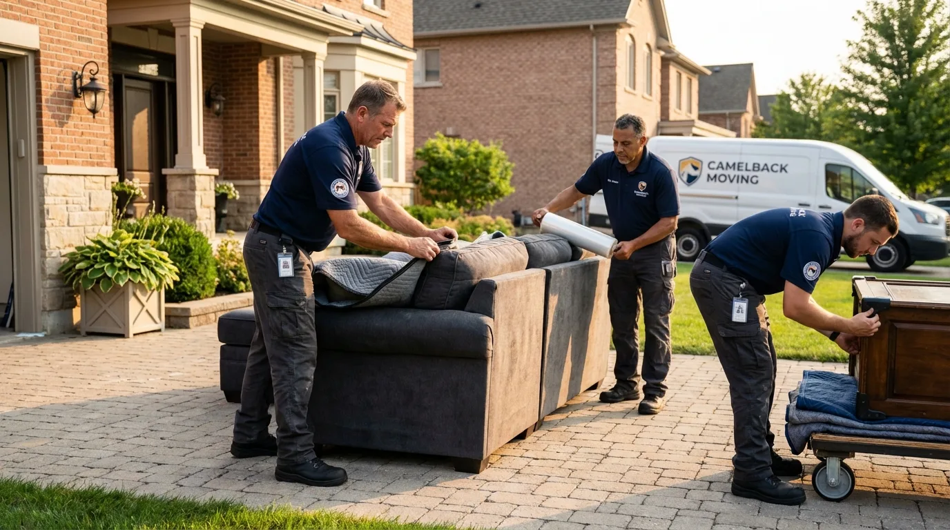 Large estate moving crew wrapping furniture in Kadoka, SD